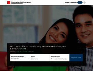 ezhuthachanmatrimony.com screenshot