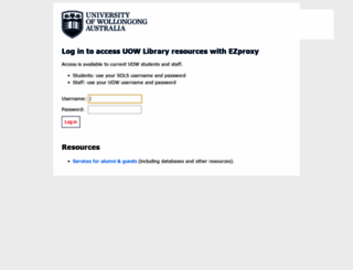 ezproxy.uow.edu.au screenshot