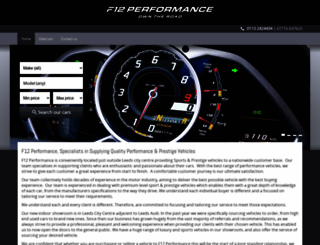f12performance.co.uk screenshot