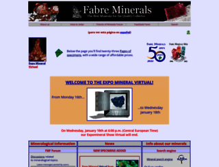 fabreminerals.com screenshot