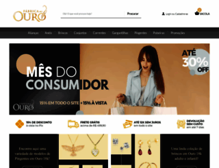 fabricadoouro.com.br screenshot