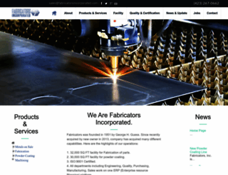fabricatorsincorporated.com screenshot
