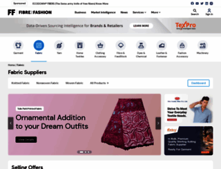 fabrics.fibre2fashion.com screenshot