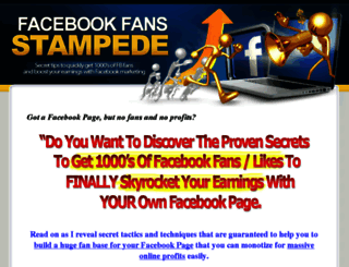 facebookfansstampede.affiliatetrainingcourses.com screenshot