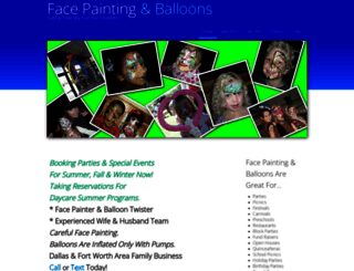 facepaintingandballoons.com screenshot