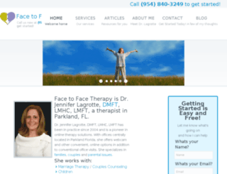 facetofacetherapy.com screenshot