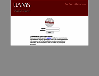 facfacts.uams.edu screenshot