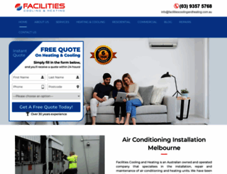 facilitiescoolingandheating.com.au screenshot