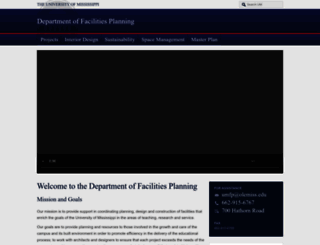 facilitiesplanning.olemiss.edu screenshot
