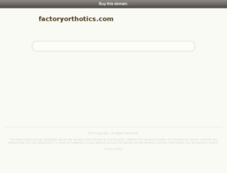 factoryorthotics.com screenshot
