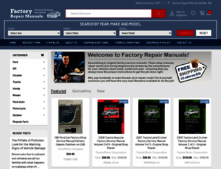 factoryrepairmanuals.com screenshot