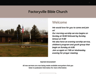 factoryvillebiblechurch.com screenshot