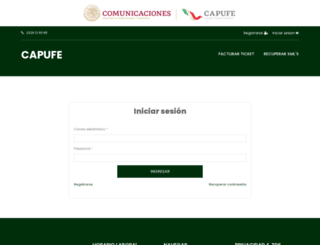 facturacioncapufe.com.mx screenshot
