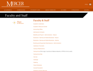 faculty-staff.mercer.edu screenshot