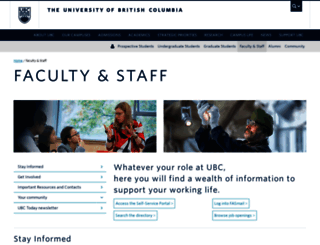 faculty-staff.ubc.ca screenshot