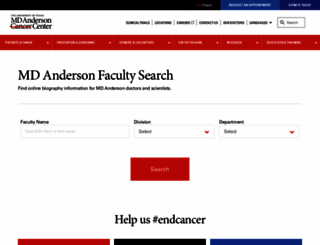 faculty.mdanderson.org screenshot