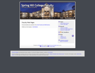 faculty.shc.edu screenshot