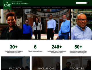 facultysuccess.unt.edu screenshot