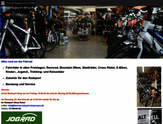 fahrrad-radsport-shop-ruser.de screenshot