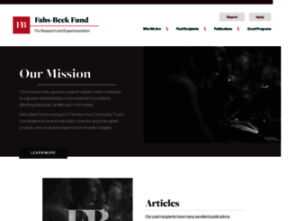 fahsbeckfund.org screenshot
