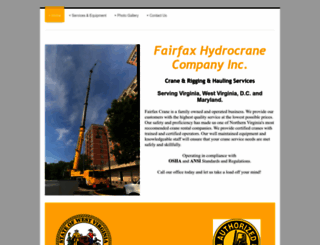 fairfaxcrane.com screenshot