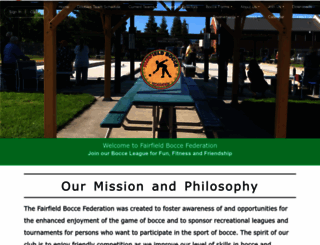 fairfieldbocce.org screenshot