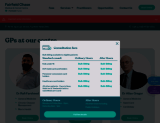 fairfieldchasemedicalcentre.com.au screenshot