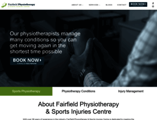 fairfieldphysiotherapy.com.au screenshot