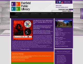 fairfieldpubliclibrary.org screenshot