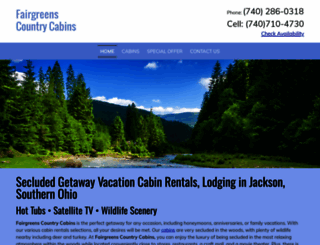 fairgreenscountrycabin.com screenshot