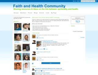 faithandhealth.ning.com screenshot