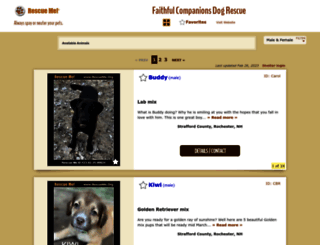faithfulcompanionsdogrescue.rescueme.org screenshot