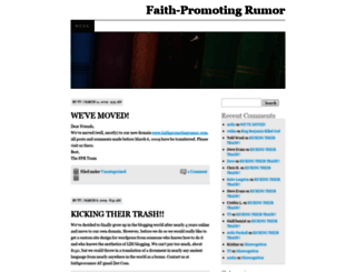 faithpromotingrumor.wordpress.com screenshot