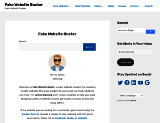 fakewebsitebuster.com screenshot