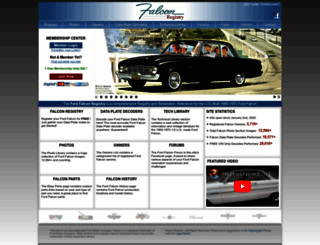 falconregistry.com screenshot
