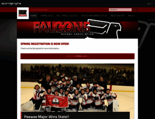 falconshockey.org screenshot