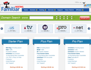 familiarhosting.com screenshot