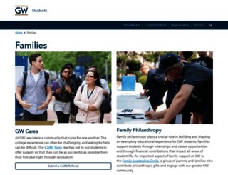 families.gwu.edu screenshot