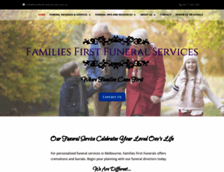familiesfirstfunerals.com.au screenshot