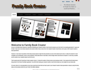 familybookcreator.com screenshot