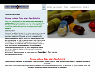 familycarepharmacyllc.com screenshot