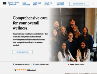 familydentalofseabrook.com screenshot