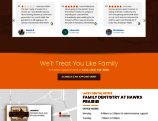 familydentistrylacey.com screenshot