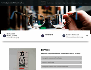 familyeyecareofwharton.com screenshot