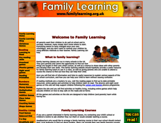 familylearning.org.uk screenshot