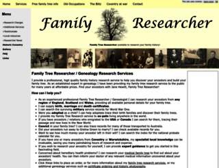 familyresearcher.co.uk screenshot