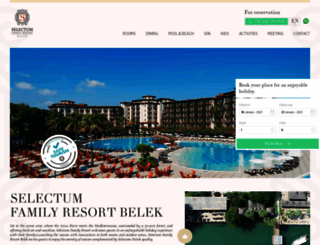 familyresortbelek.selectumhotels.com screenshot