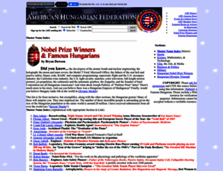 famoushungarians.com screenshot