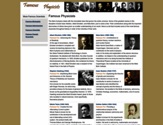 famousphysicists.org screenshot