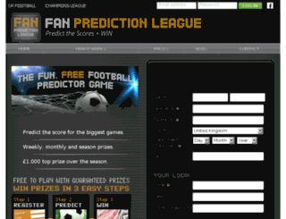 fanpredictionleague.com screenshot